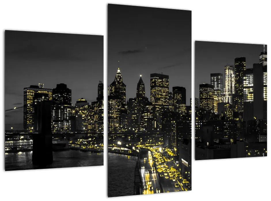 Obraz večerného mesta