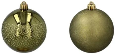 Vianočné gule 8cm 6ks Olive