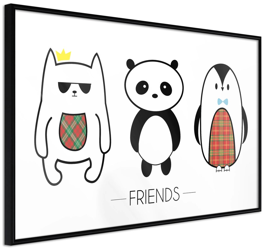 Artgeist Plagát - Friends [Poster] Veľkosť: 30x20, Verzia: Zlatý rám s passe-partout