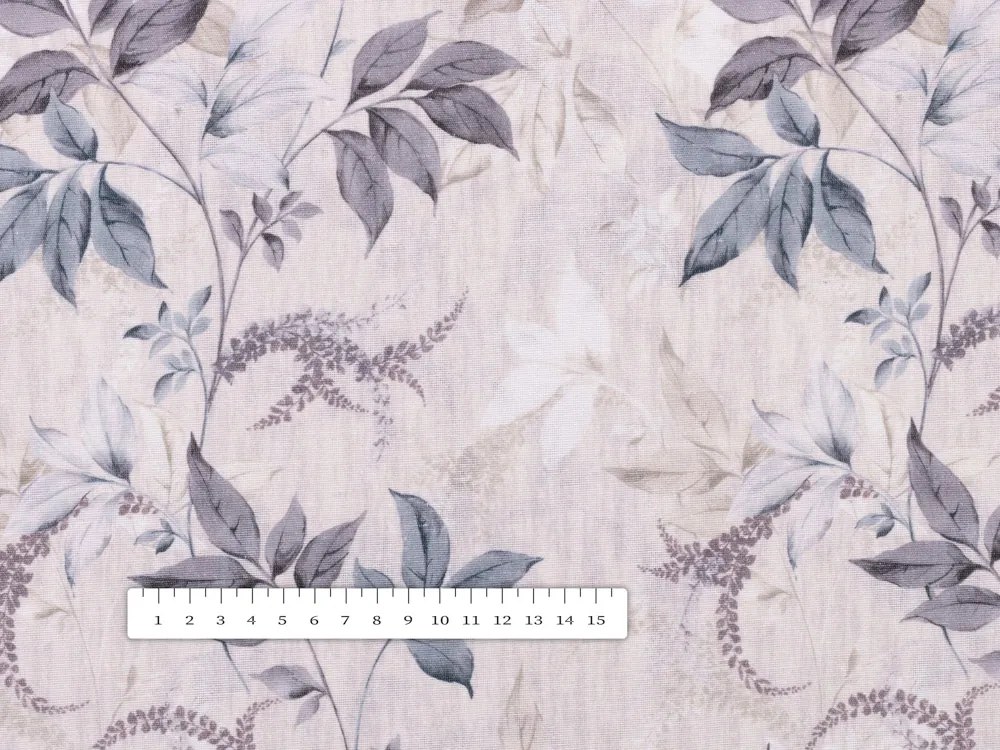 Biante Dekoračný obdĺžnikový obrus PML-053 Popínavé lístky na béžovom 60x100 cm