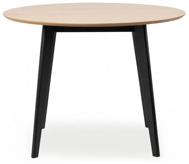 Okrúhly jedálenský stôl Roxy 105 cm dub přírodní/čierna