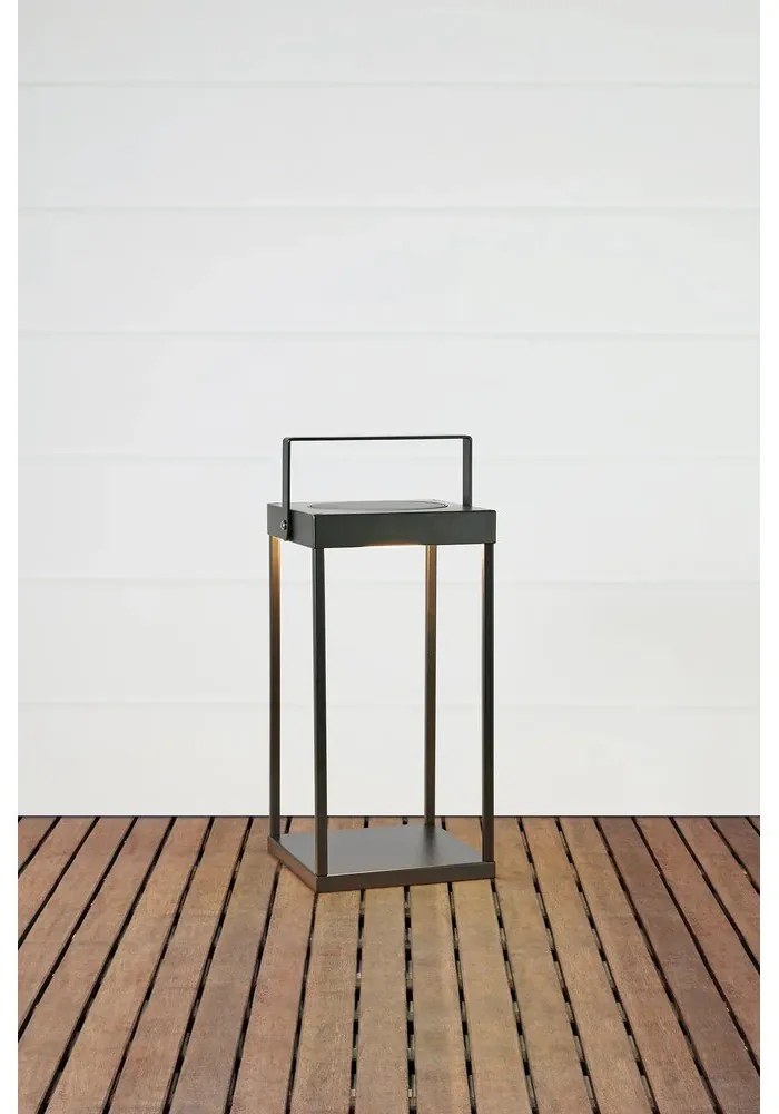 Čierny vonkajší solárny LED lampáš na USB (výška 42 cm) Pure – Markslöjd