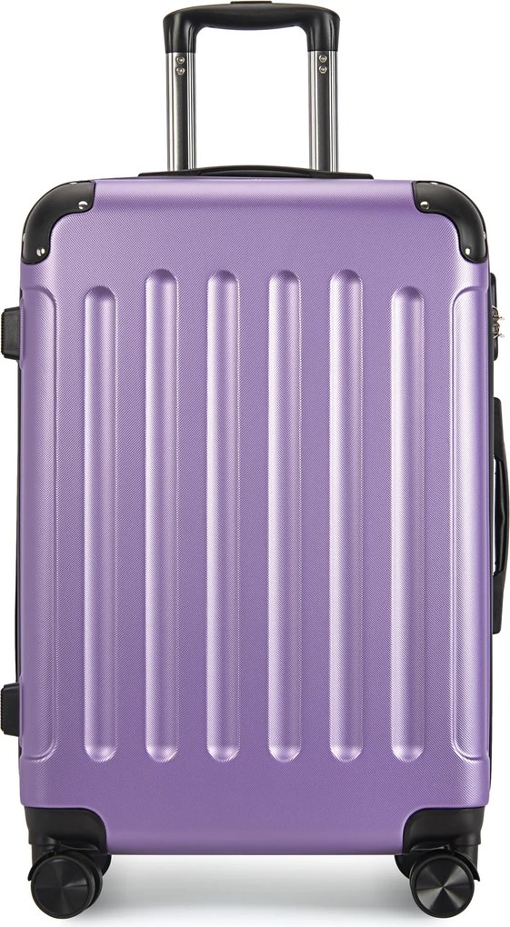 Kabínový kufor na 4 kolieskach 55x39x20cm ružovo fialová