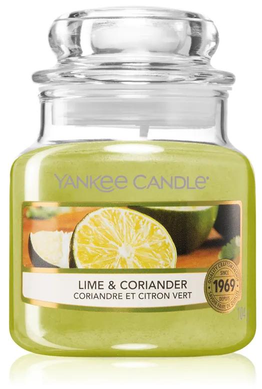Yankee Candle zelené vonná sviečka Lime&Coriander Classic malá
