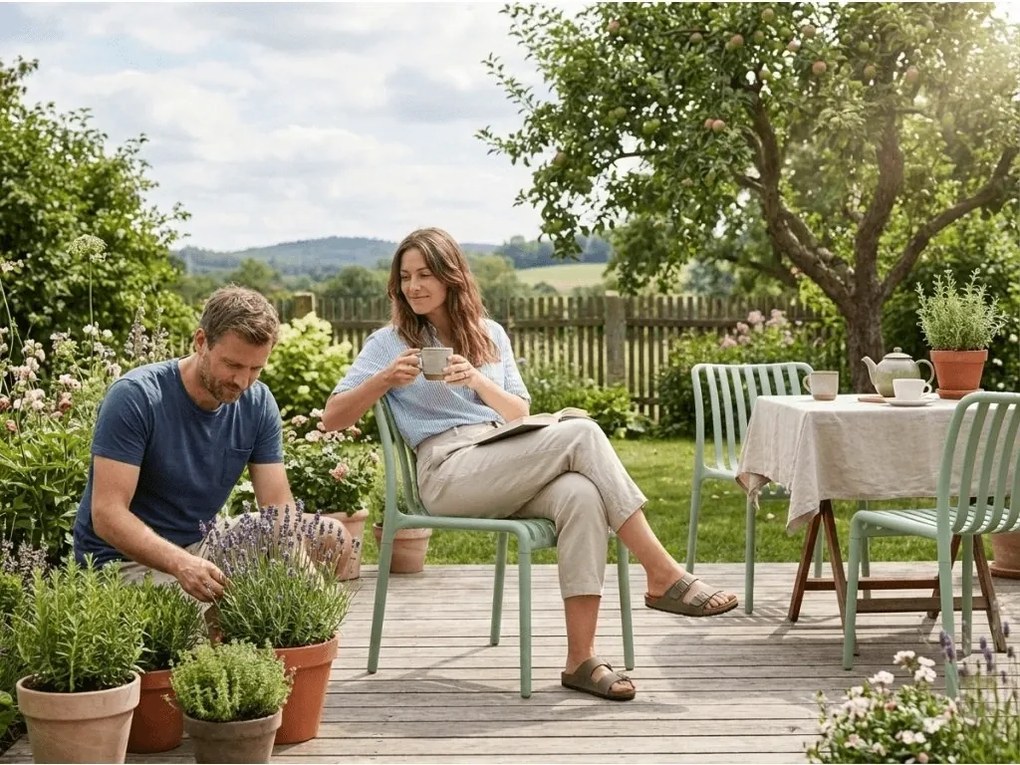 Plastová stolička TREGO, zelená