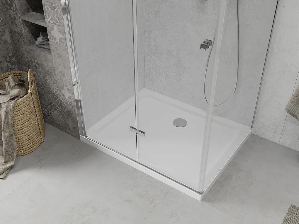 Mexen Lima sprchovací kút 100x70cm, 6mm sklo, chrómový profil - číre sklo + Slim sprchová vanička - 856-100-070-00-00-4010