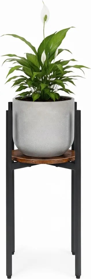 Stojan na květiny THEO 61,5x30 cm černý/hnědý