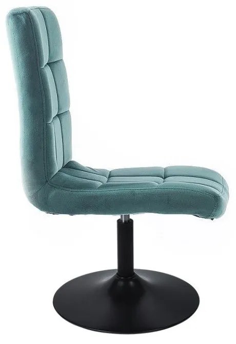 LuxuryForm DESIGN Stolička TOLEDO VELUR na čiernom tanieri - zelená