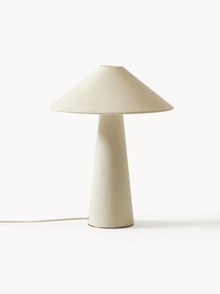 Veľká ľanová stolová lampa Ilena