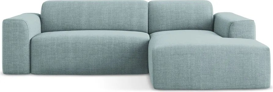 Modrá rohová pohovka (pravý roh/s leňoškou) Keli – Makamii