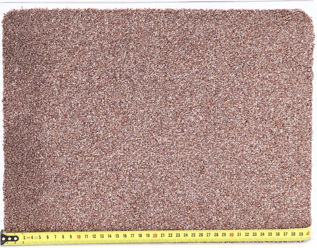 Spoltex, Koberec metráž Ester / 94 Červenohnedá, na mieru, šíře 4m, hnedá, ab (mriežka), chodba / predsieň