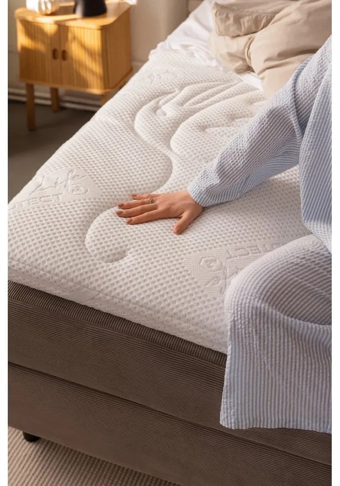 Modrá boxspring posteľ s úložným priestorom 160x200 cm Elva Bold – Bonami Selection
