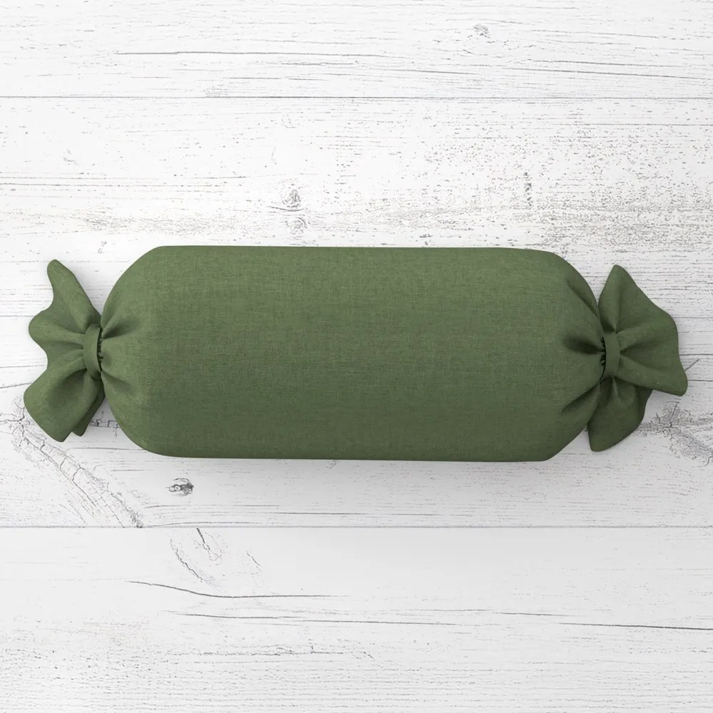 Biante Vankúš valec bonbon Rongo RG-081 Tmavý olivovo zelený 15x40 cm