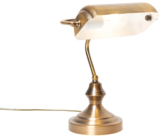 Klasická stolná lampa/notárska lampa bronzová - Banker