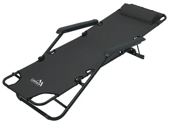 Skladacie polohovateľné kreslo antracit