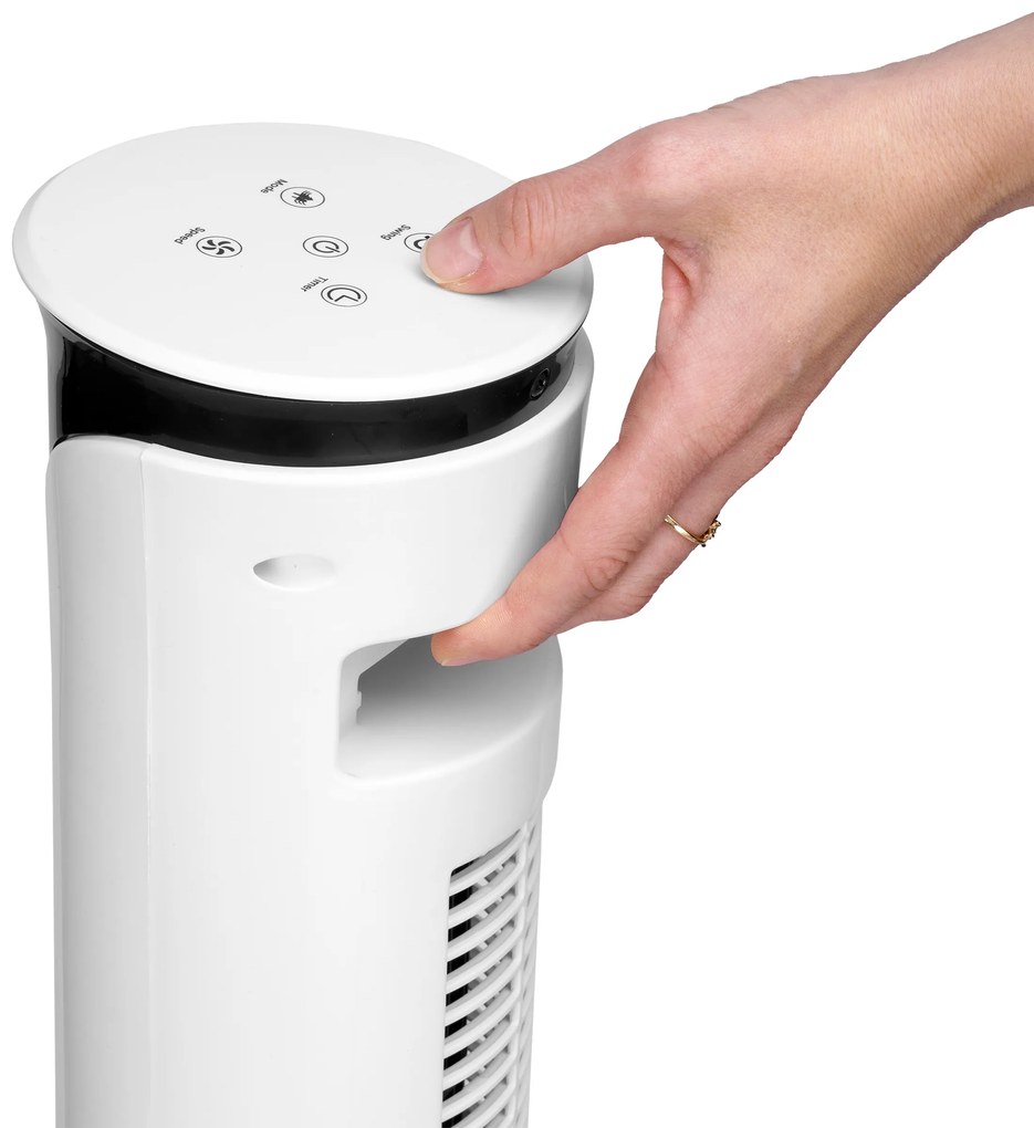 Stĺpový ventilátor TOPLO biely