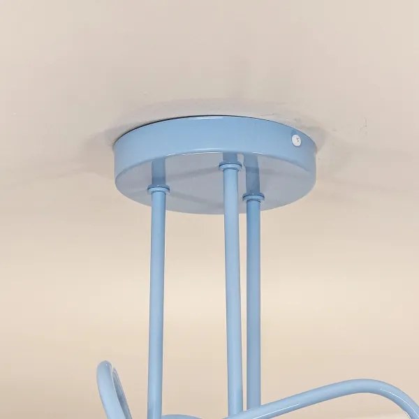 Prisadený luster OXFORD 3xE27/15W/230V modrá