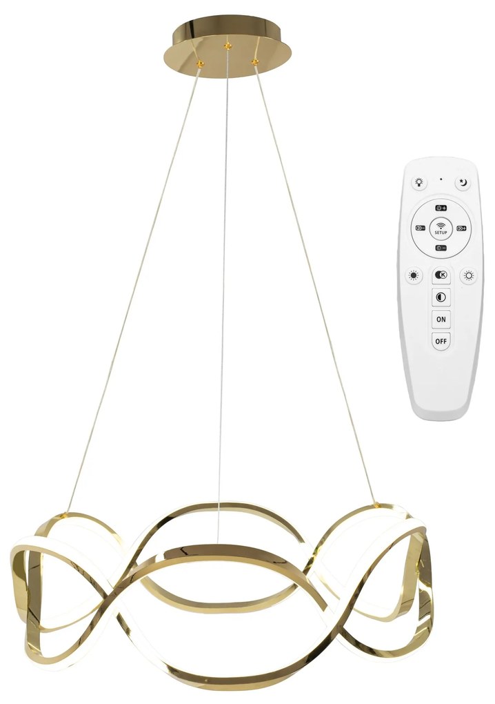 Toolight Toolight, LED závesné svietidlo Twist 120W APP800-CP, zlatá, OSW-04023