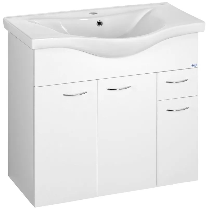 Aqualine Aqualine, KERAMIA FRESH umývadlová skrinka 74,5x74x34,7cm, biela, 50082A