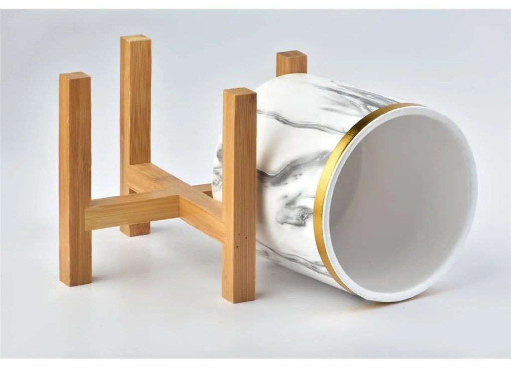 Kvetináč Ava Marble Gold Stripe