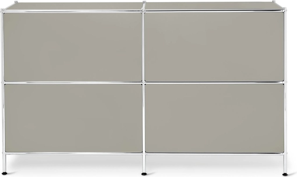 Kovová komoda »CN3 Kids« so 2 zásuvkami, svetlosivá