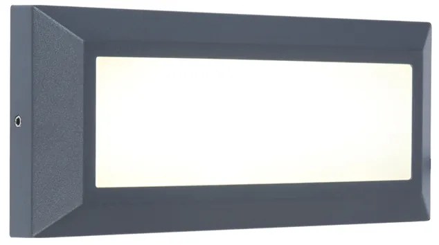 LUTEC Vonkajšie LED nástenné osvetlenie HELENA, 10,5W, denná biela, IP54, sivé