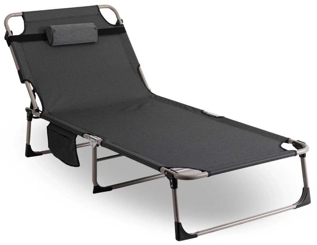 Záhradné lehátko Venden (sivá) . Akcia -22%. Vlastná spoľahlivá doprava až k Vám domov. 1119322