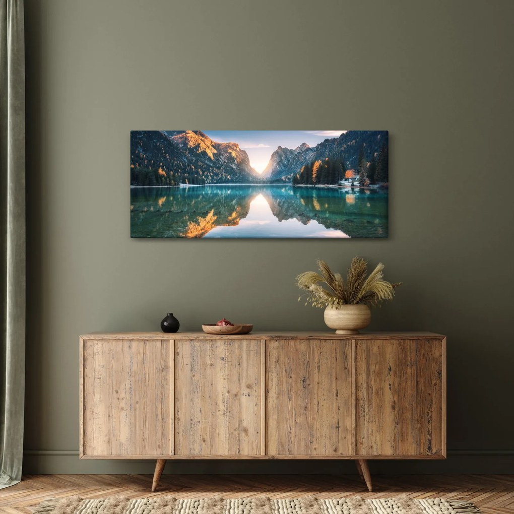 Obraz - Horské jazero (120x50 cm)