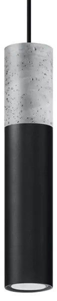 Sollux SL.0650 - Luster na lanku BORGIO 1xGU10/40W/230V betón/kov čierna
