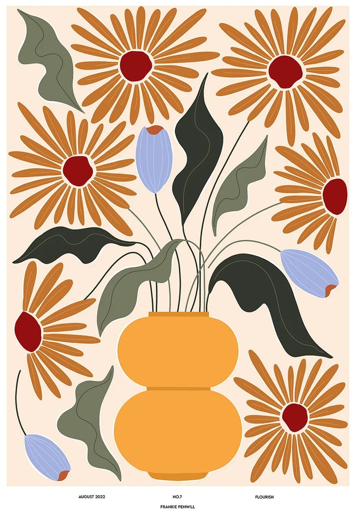 The Poster Club Plagát Flourish by Frankie Penwill 30x40 cm