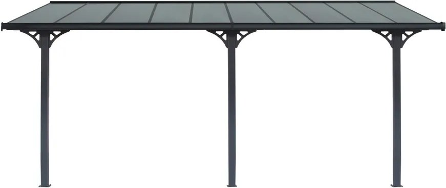 Hliníková pergola XL - 618x305cm - transparentný polykarbonát