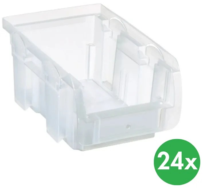 Plastový box COMPACT, 102 x 160 x 75 mm, priehľadný