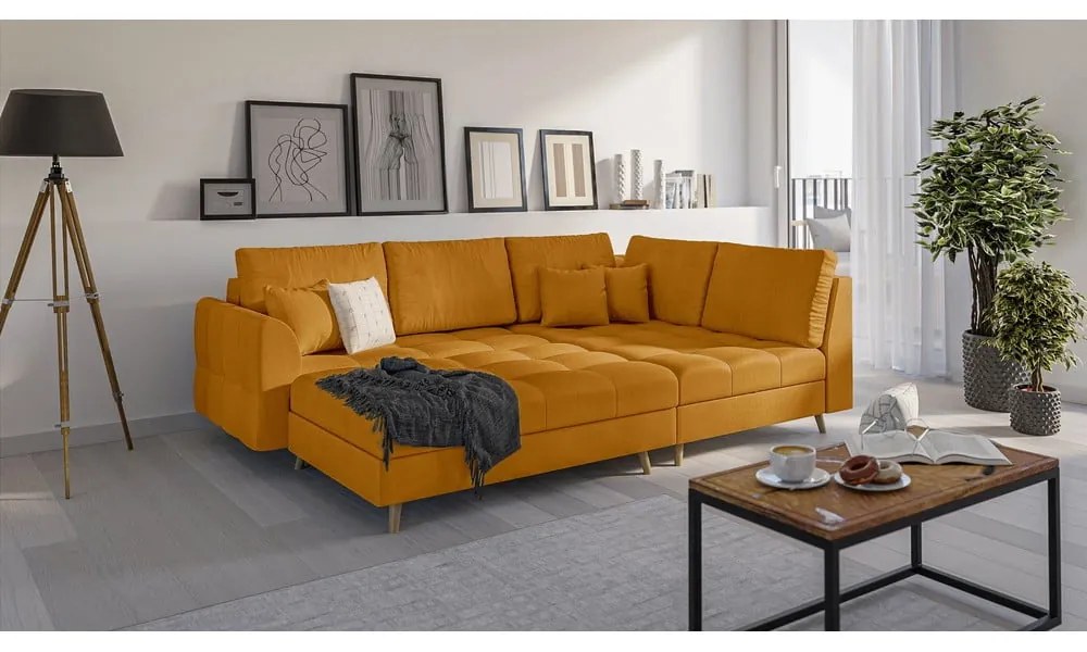 Podnožka v horčicovej farbe Ariella - Ropez