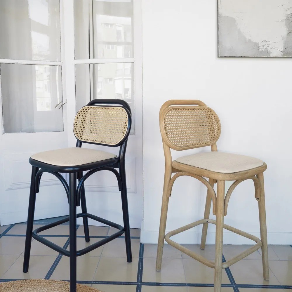 Barová stolička z dubového dreva v prírodnej farbe (výška sedadla 65 cm) Doriane – Kave Home