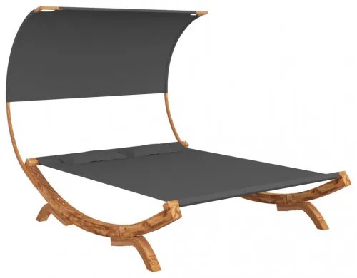 vidaXL Hojdacia sieť so strieškou 165x210x155 cm masívny smrek antracitová-