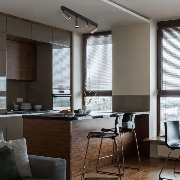 Bodové svietidlo TUNE 4xGU10/10W/230V čierna/hnedá