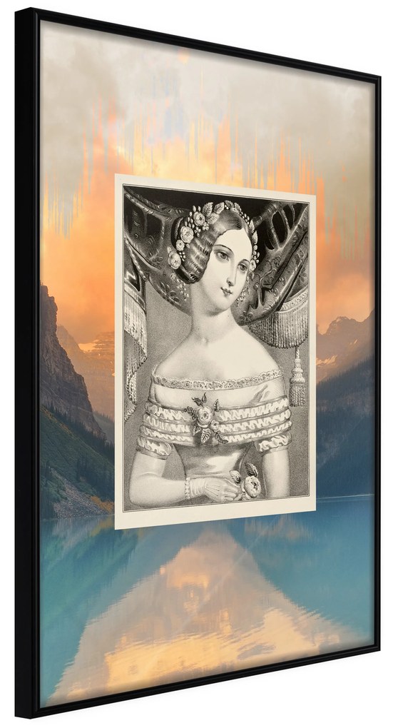 Artgeist Plagát - Retro Portrait [Poster] Veľkosť: 30x45, Verzia: Zlatý rám