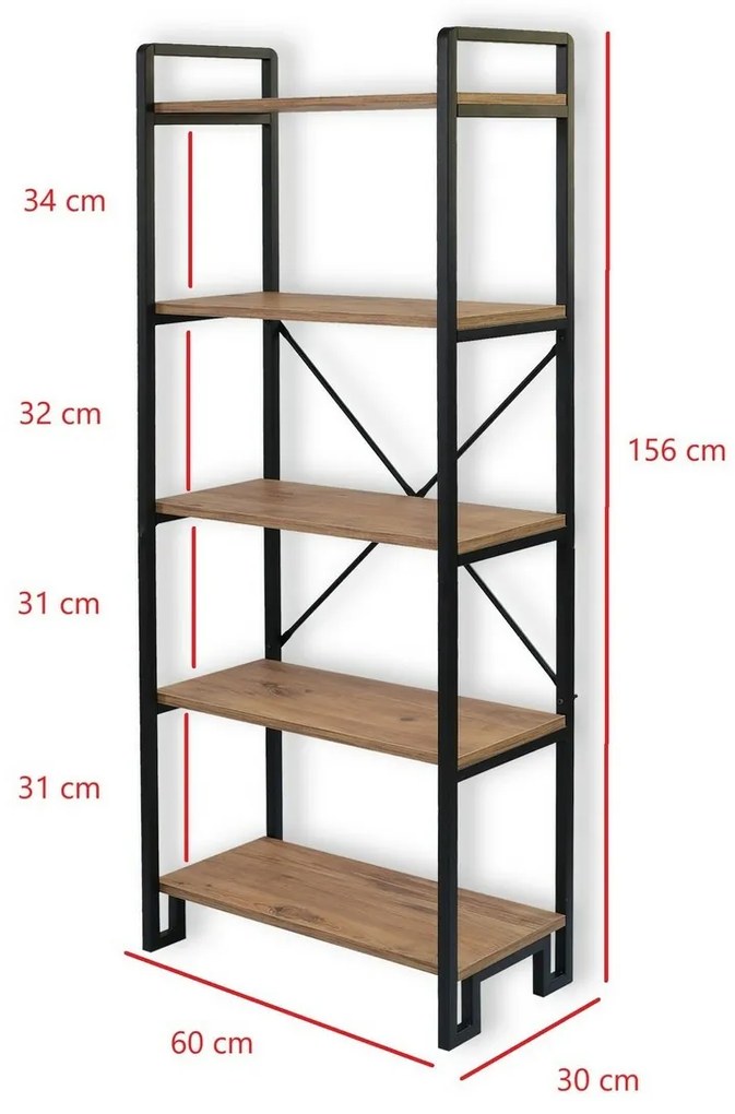 Regálová jednotka Abel Black a Atlantic Pine