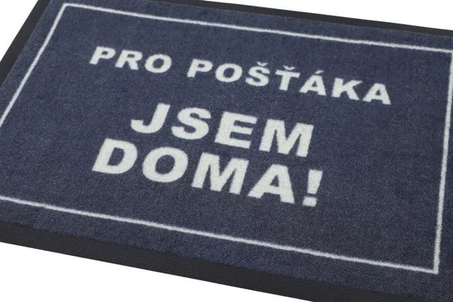 GDmats, Rohožka Pre poštára som doma 40x60 cm – na von aj na doma, 40x60, šedá