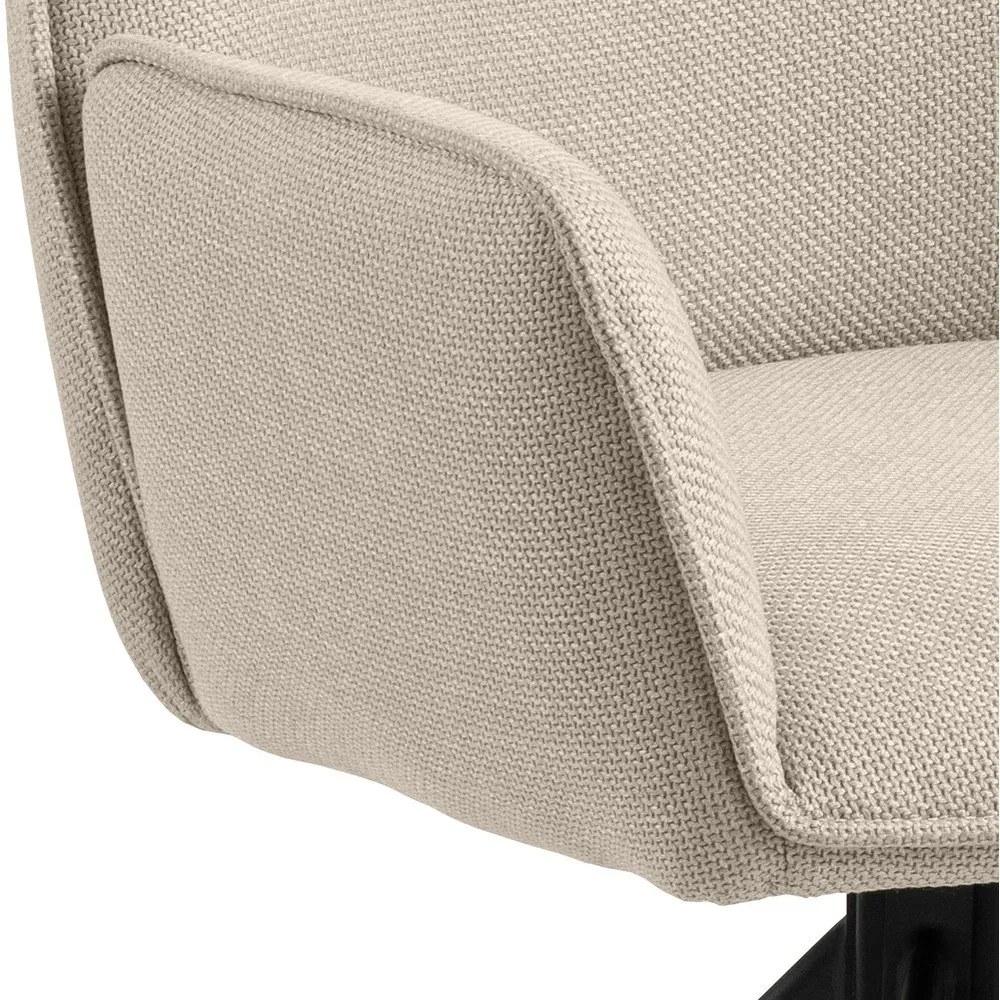 Béžové čalúnené jedálenské kreslá v súprave s podrúčkami 2 ks Glenda – Actona