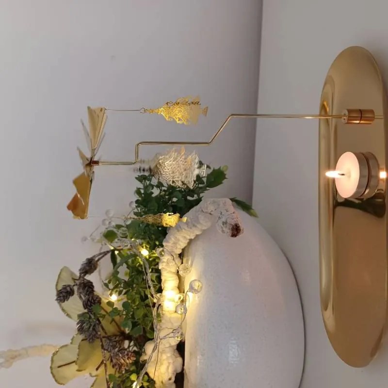 DECOLED Andělské zvonění, 23 x 20,5 cm, stromečky, zlaté