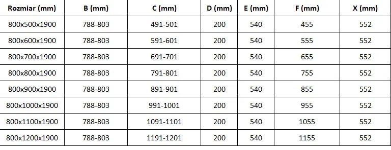 Mexen Roma, sprchovací kút 80 (dvere) x 70 (stena) cm, 6mm číre sklo, zlatý profil, 854-080-070-50-00