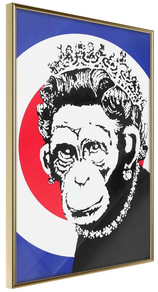 Artgeist Plagát - Queen of Monkeys [Poster] Veľkosť: 20x30, Verzia: Zlatý rám s passe-partout
