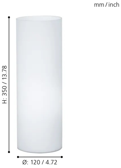 Eglo 81828 - Stolná lampa GEO 1xE27/60W/230V
