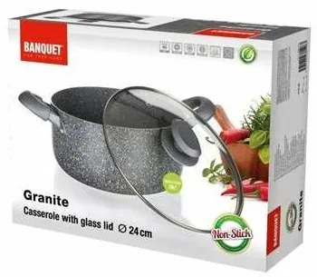 Banquet Hrniec s nepriľnavým povrchom Granite, 24 x 11 cm, 24 cm