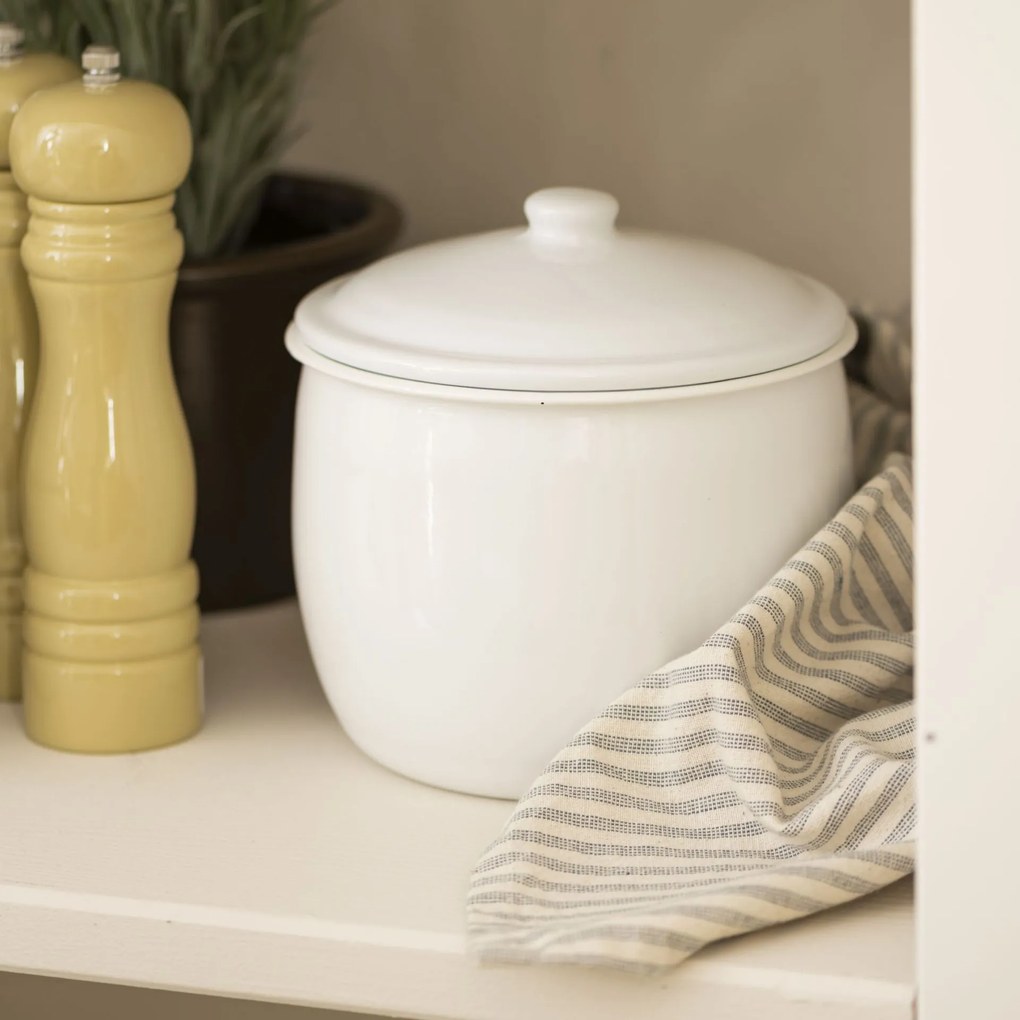 Ib Laursen Smaltovaná dóza White