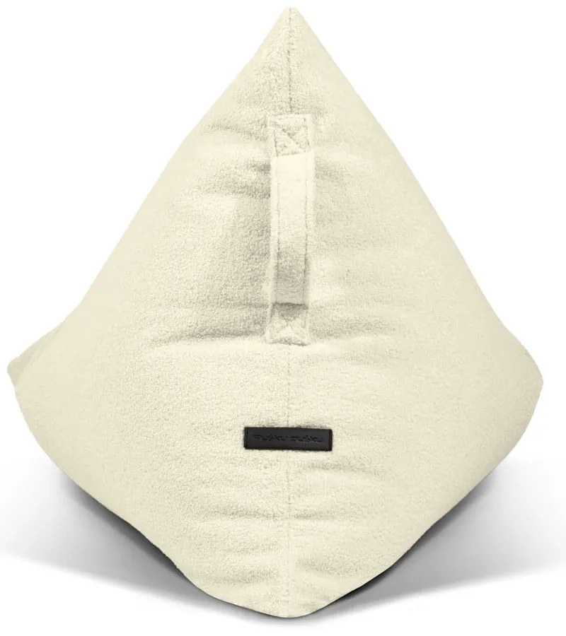 Krémový detský sedací vak z textílie buklé Razzy – SLOWDOWN