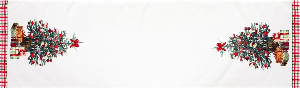 Behúň na stôl Vianočný stromček, 150x40 cm