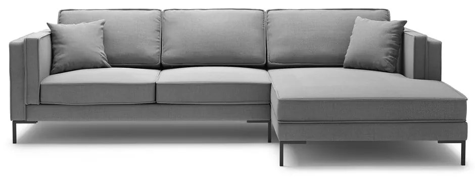 Sivá rohová pohovka Milo Casa Attilio, pravý roh