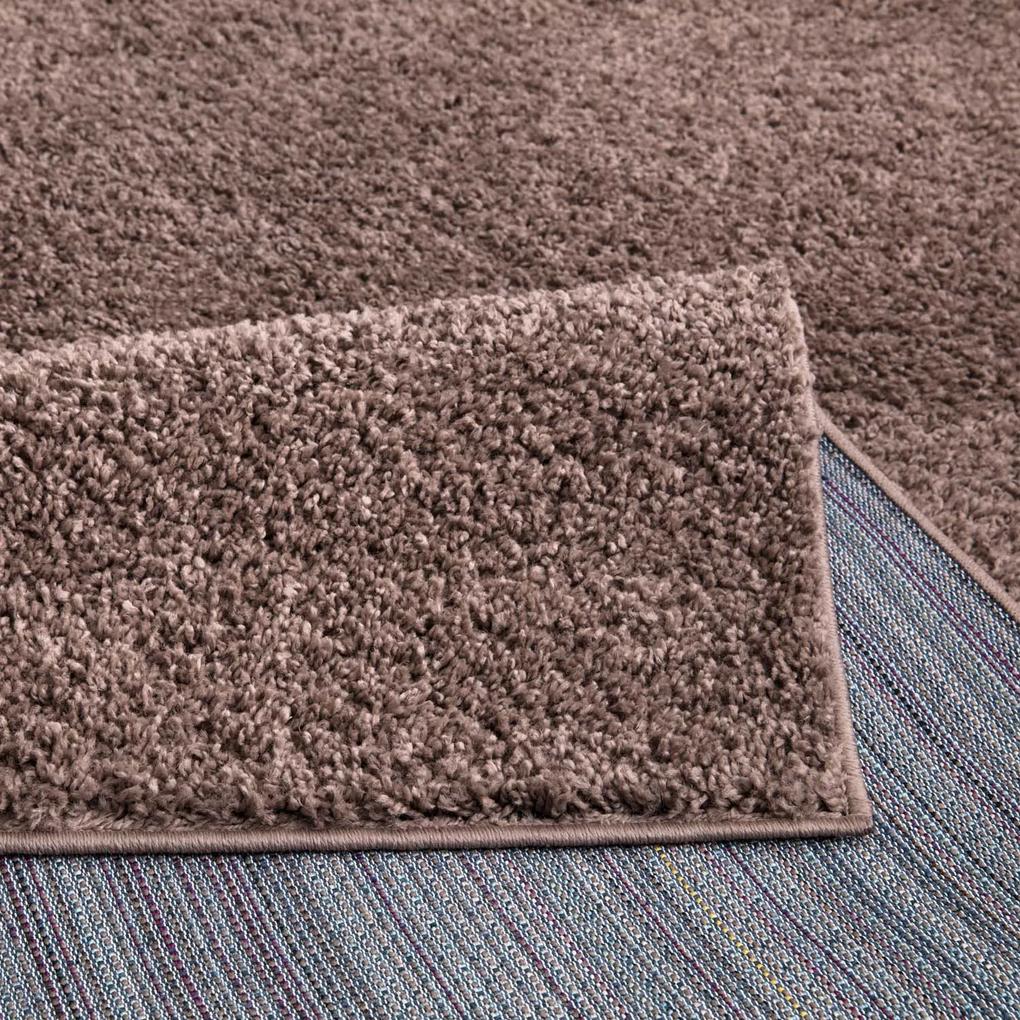 Dekorstudio Shaggy koberec CITY 500 hnedý Rozmer koberca: 150x150cm